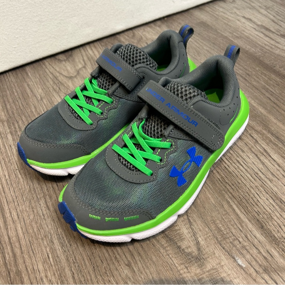 Under Armour Kids' Sneakers in Gray, Green, and Blue